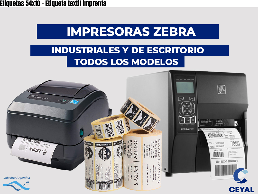 Etiquetas 54x10 - Etiqueta textil imprenta