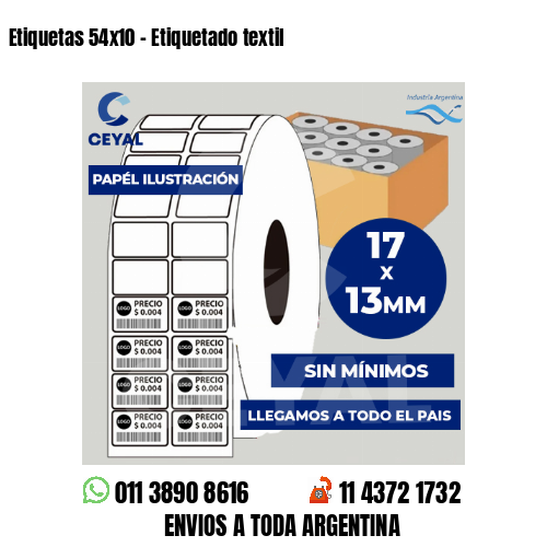 Etiquetas 54×10 – Etiquetado textil