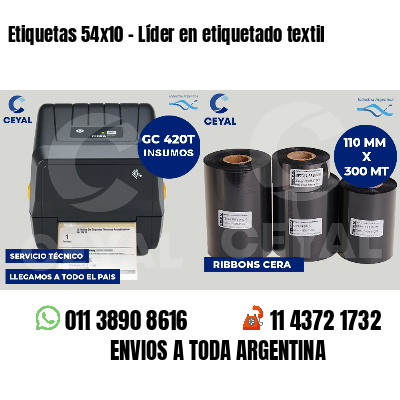 Etiquetas 54x10 - Líder en etiquetado textil