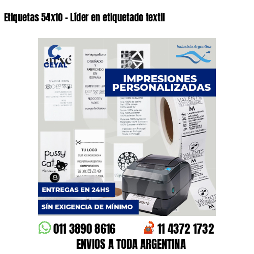 Etiquetas 54x10 - Líder en etiquetado textil