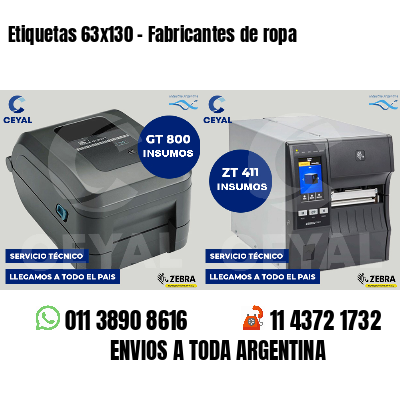 Etiquetas 63x130 - Fabricantes de ropa