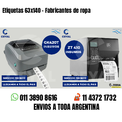 Etiquetas 63x140 - Fabricantes de ropa