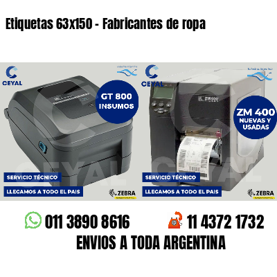 Etiquetas 63x150 - Fabricantes de ropa