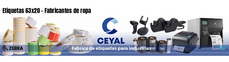 Etiquetas 63x20 - Fabricantes de ropa