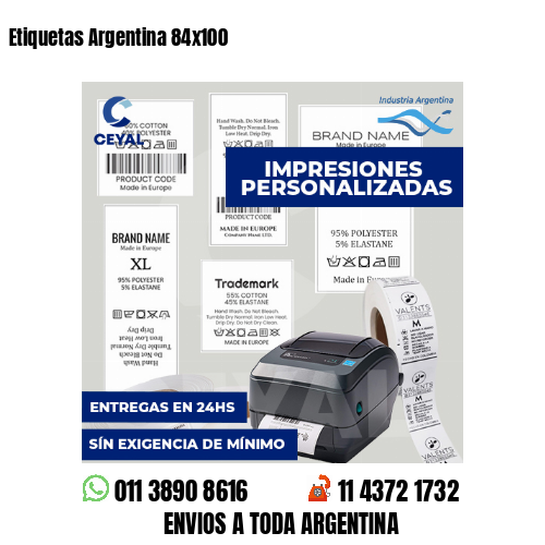 Etiquetas Argentina 84x100