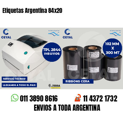 Etiquetas Argentina 84x20