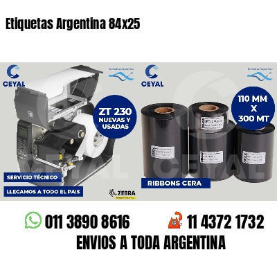 Etiquetas Argentina 84x25