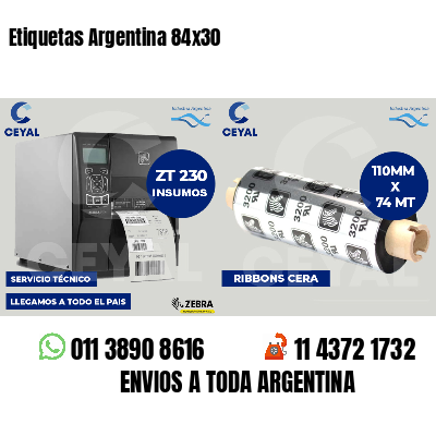 Etiquetas Argentina 84x30