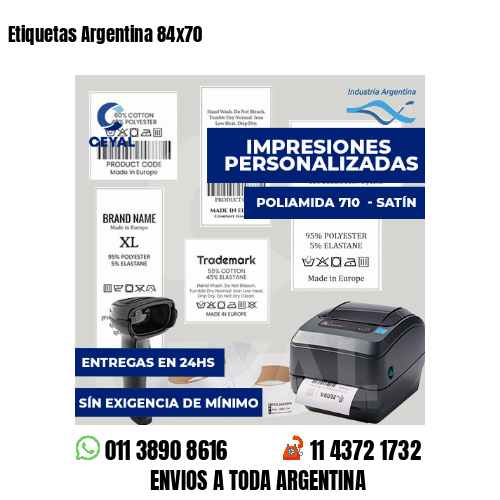 Etiquetas Argentina 84x70