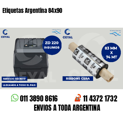 Etiquetas Argentina 84x90