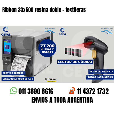 Ribbon 33x500 resina doble - textileras