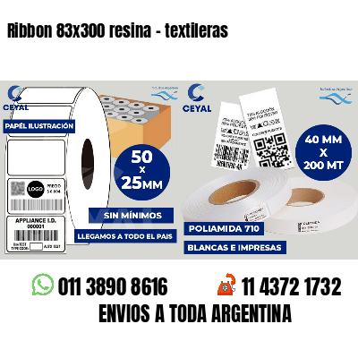 Ribbon 83x300 resina - textileras
