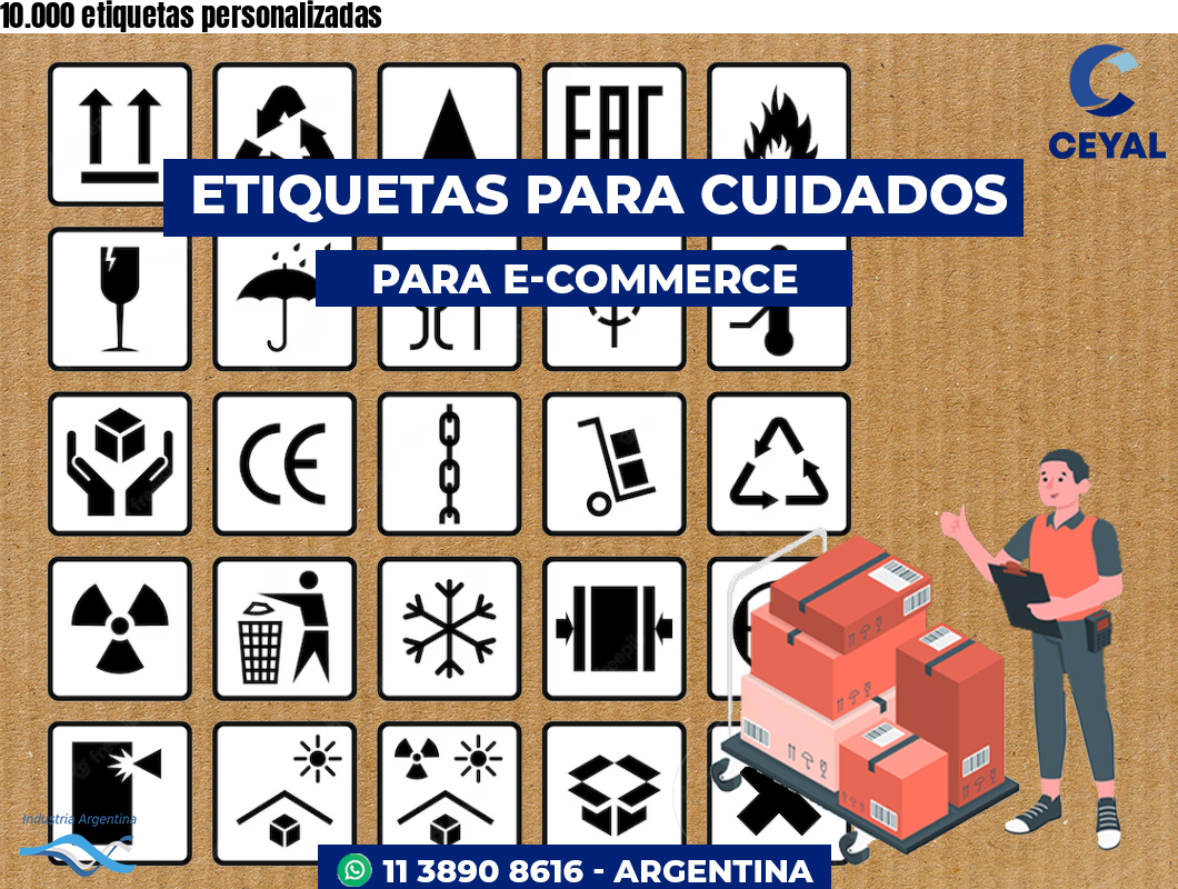 10.000 etiquetas personalizadas