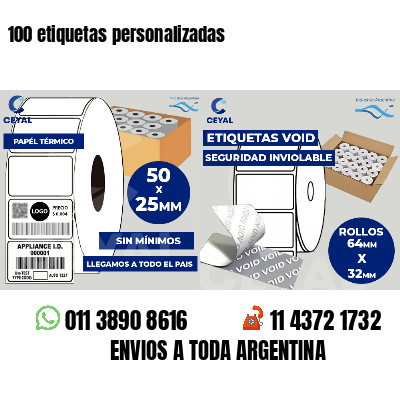 100 etiquetas personalizadas