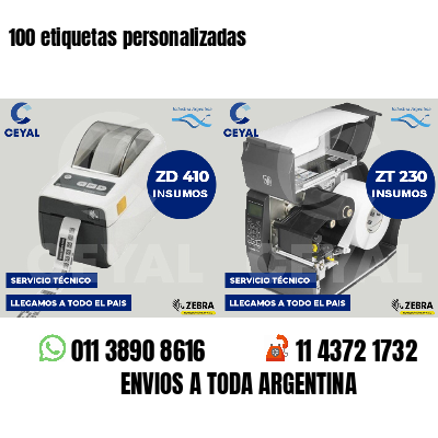 100 etiquetas personalizadas