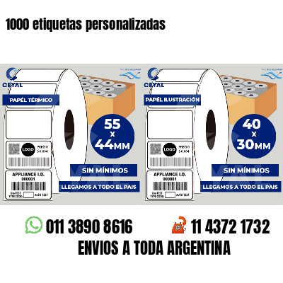 1000 etiquetas personalizadas