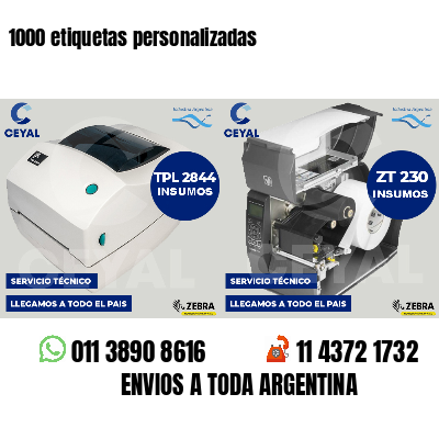 1000 etiquetas personalizadas