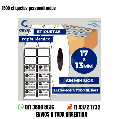 1500 etiquetas personalizadas