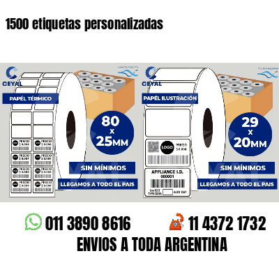 1500 etiquetas personalizadas