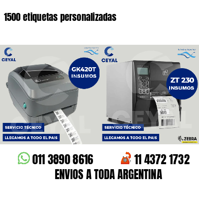 1500 etiquetas personalizadas