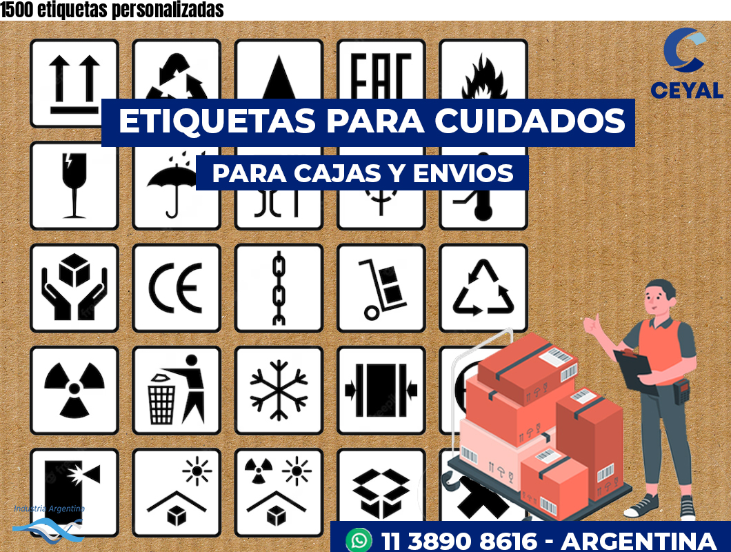 1500 etiquetas personalizadas