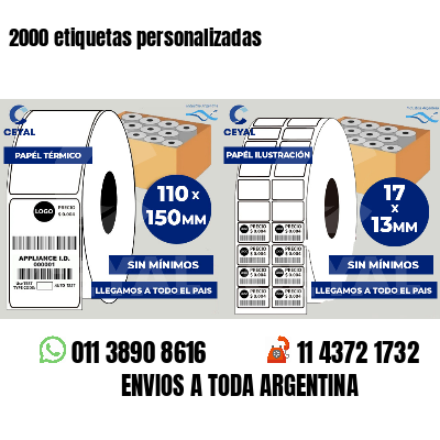 2000 etiquetas personalizadas