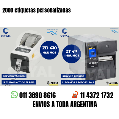 2000 etiquetas personalizadas
