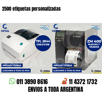 2500 etiquetas personalizadas