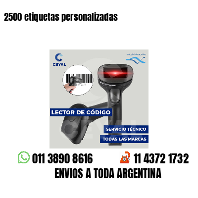 2500 etiquetas personalizadas