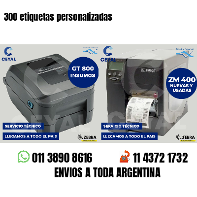 300 etiquetas personalizadas