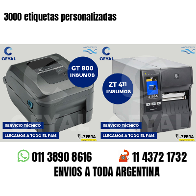 3000 etiquetas personalizadas