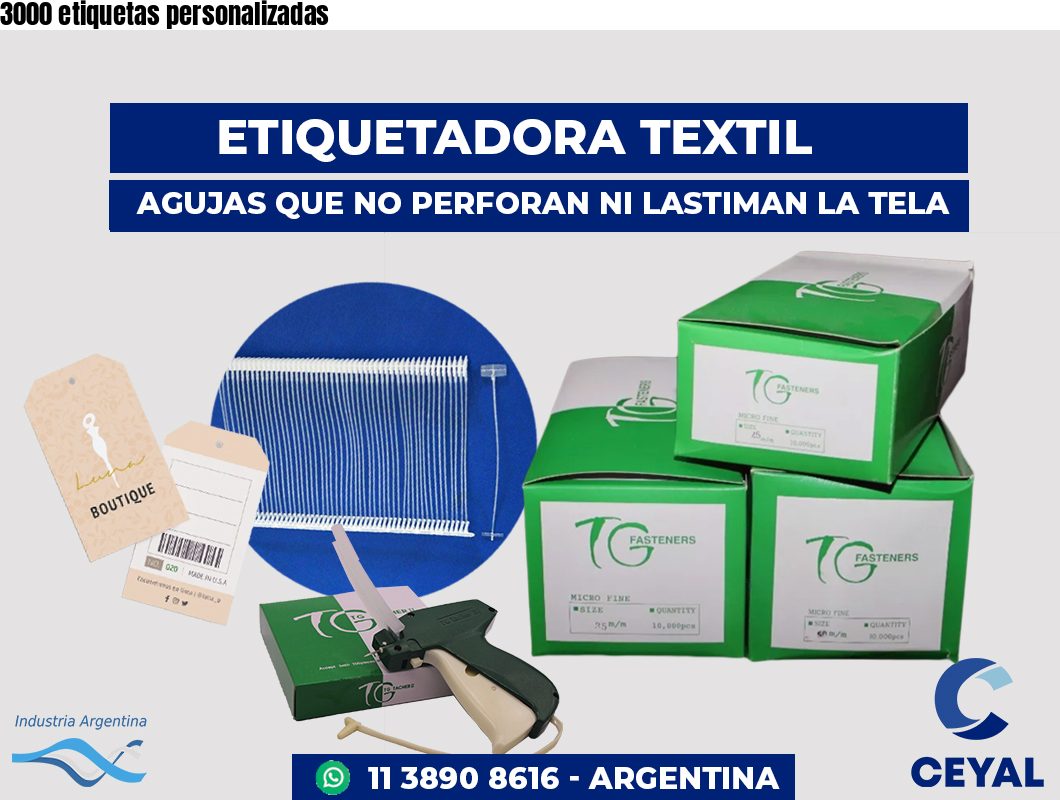 3000 etiquetas personalizadas