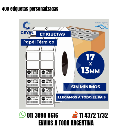 400 etiquetas personalizadas