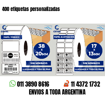 400 etiquetas personalizadas