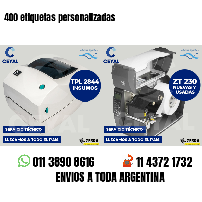 400 etiquetas personalizadas