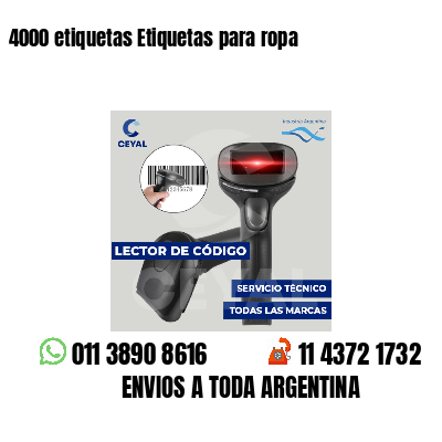 4000 etiquetas Etiquetas para ropa