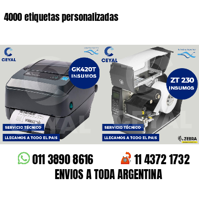 4000 etiquetas personalizadas