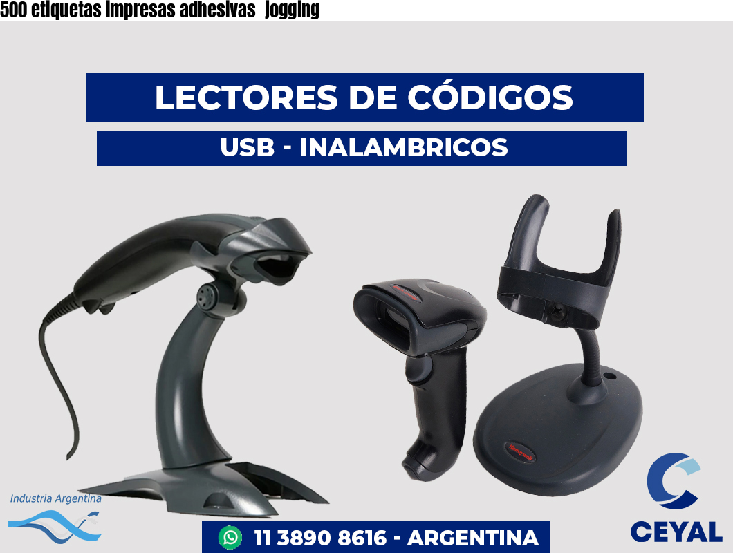 500 etiquetas impresas adhesivas  jogging
