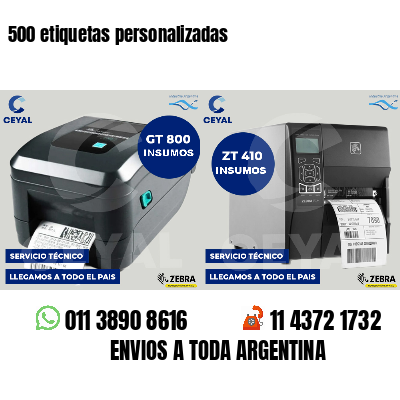 500 etiquetas personalizadas