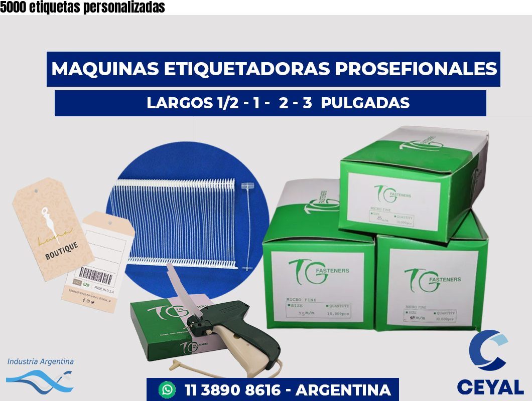 5000 etiquetas personalizadas