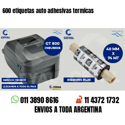 600 etiquetas auto adhesivas termicas