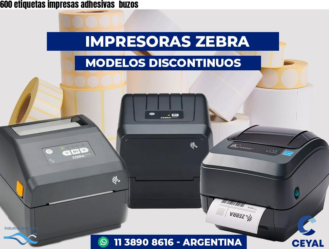 600 etiquetas impresas adhesivas  buzos