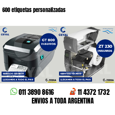 600 etiquetas personalizadas
