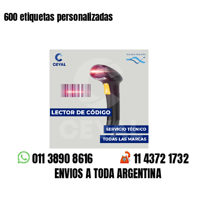 600 etiquetas personalizadas