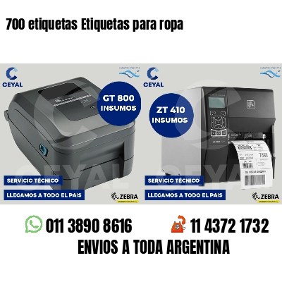 700 etiquetas Etiquetas para ropa