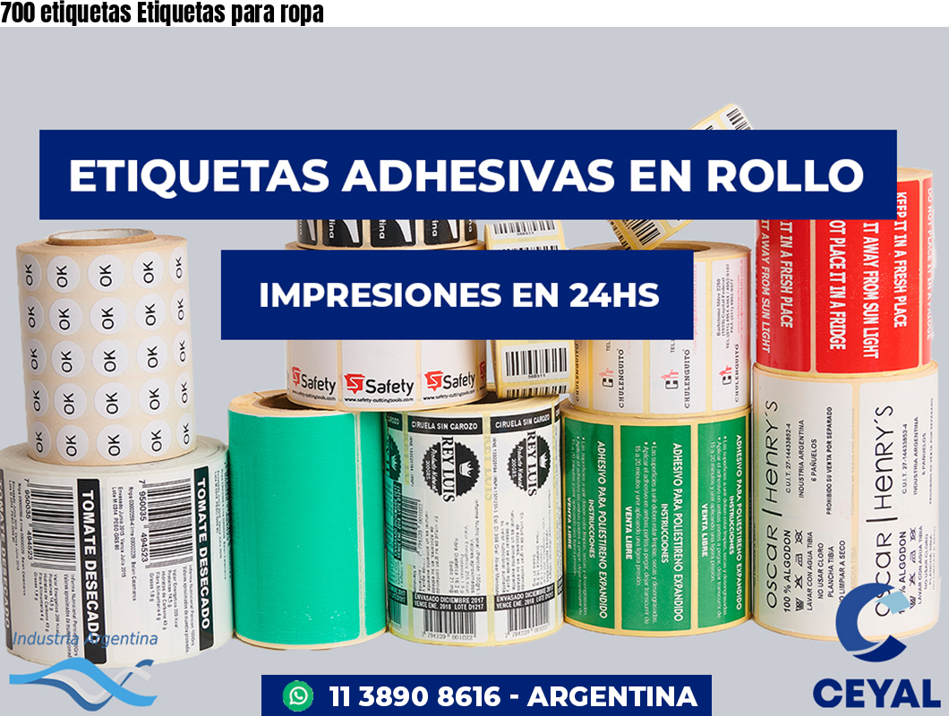 700 etiquetas Etiquetas para ropa