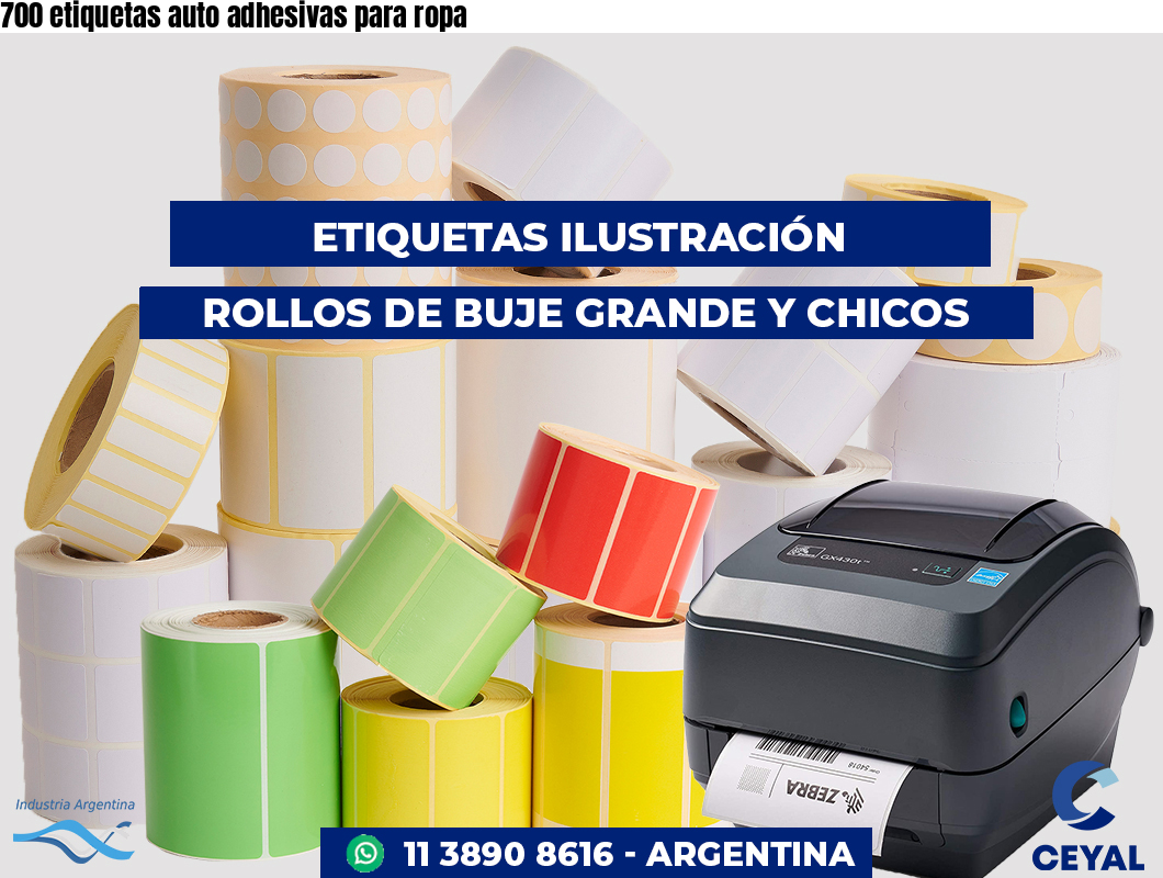 700 etiquetas auto adhesivas para ropa