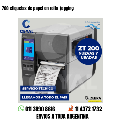 700 etiquetas de papel en rollo  jogging