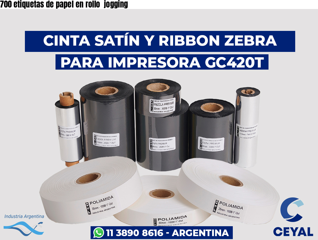 700 etiquetas de papel en rollo  jogging