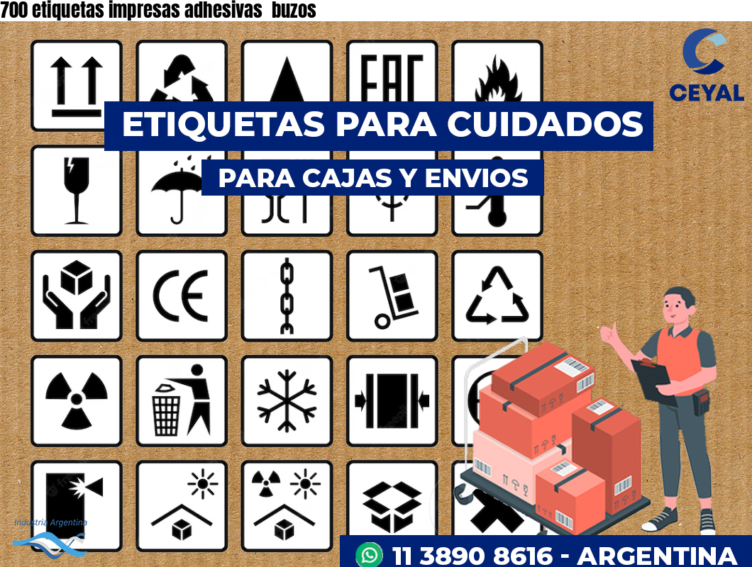 700 etiquetas impresas adhesivas  buzos